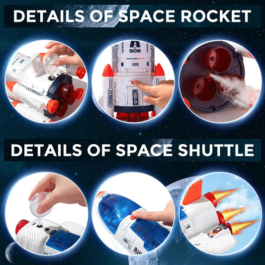 Wbzle space shuttle cockpit with astronaut supports immersive role-play