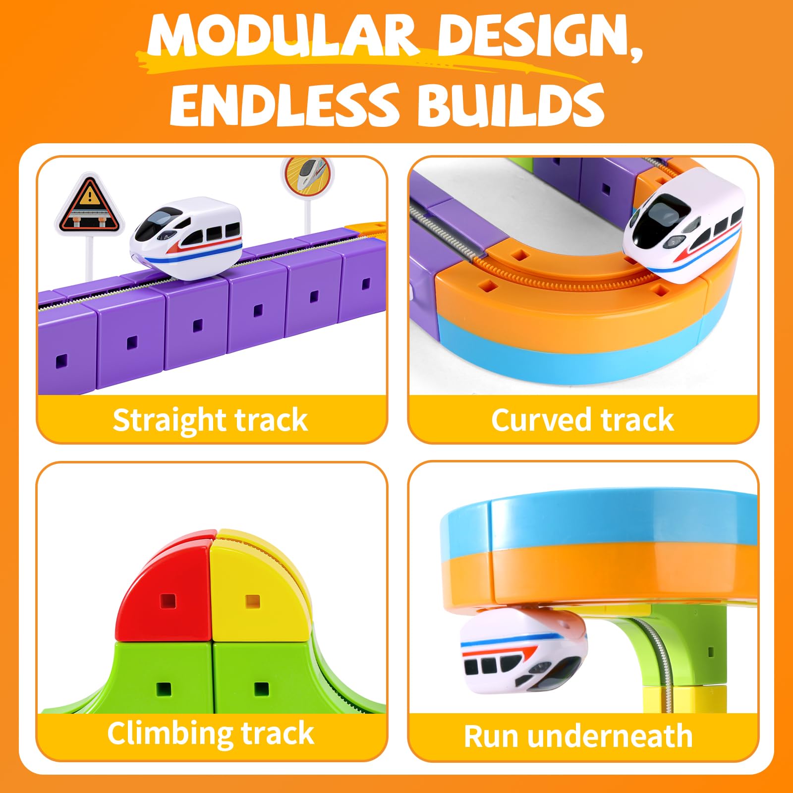 Wdebay klick Rail includes bridge and loop designs for elevated, twisty adventures.