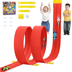 Wdmiya 17 ft flexible race track unfolded for easy setup and portable fun