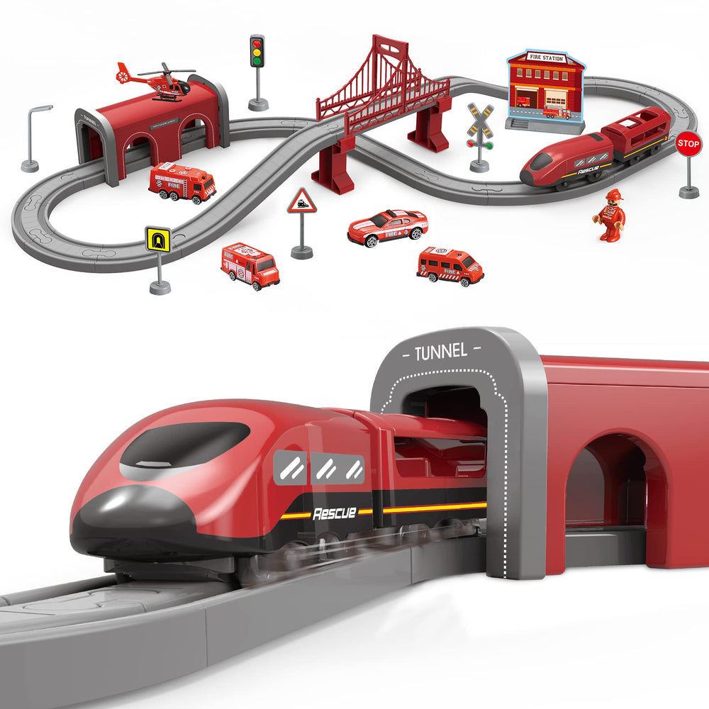 Wdmiya deluxe train playset with 66 pieces supports imaginative adventures and easy setup.