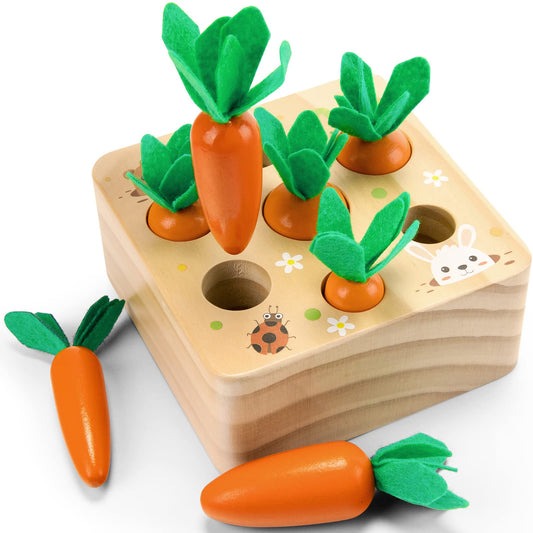 Wdmiya Montessoritoys carrots and holes match to boost early sorting and fine motor skills