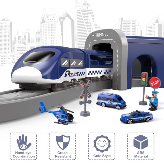 Wdmiya police car figurines for action-filled pretend play