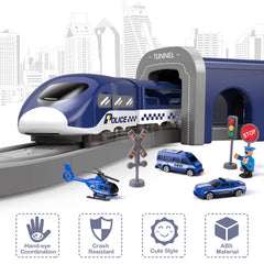 Wdmiya police car figurines for action-filled pretend play