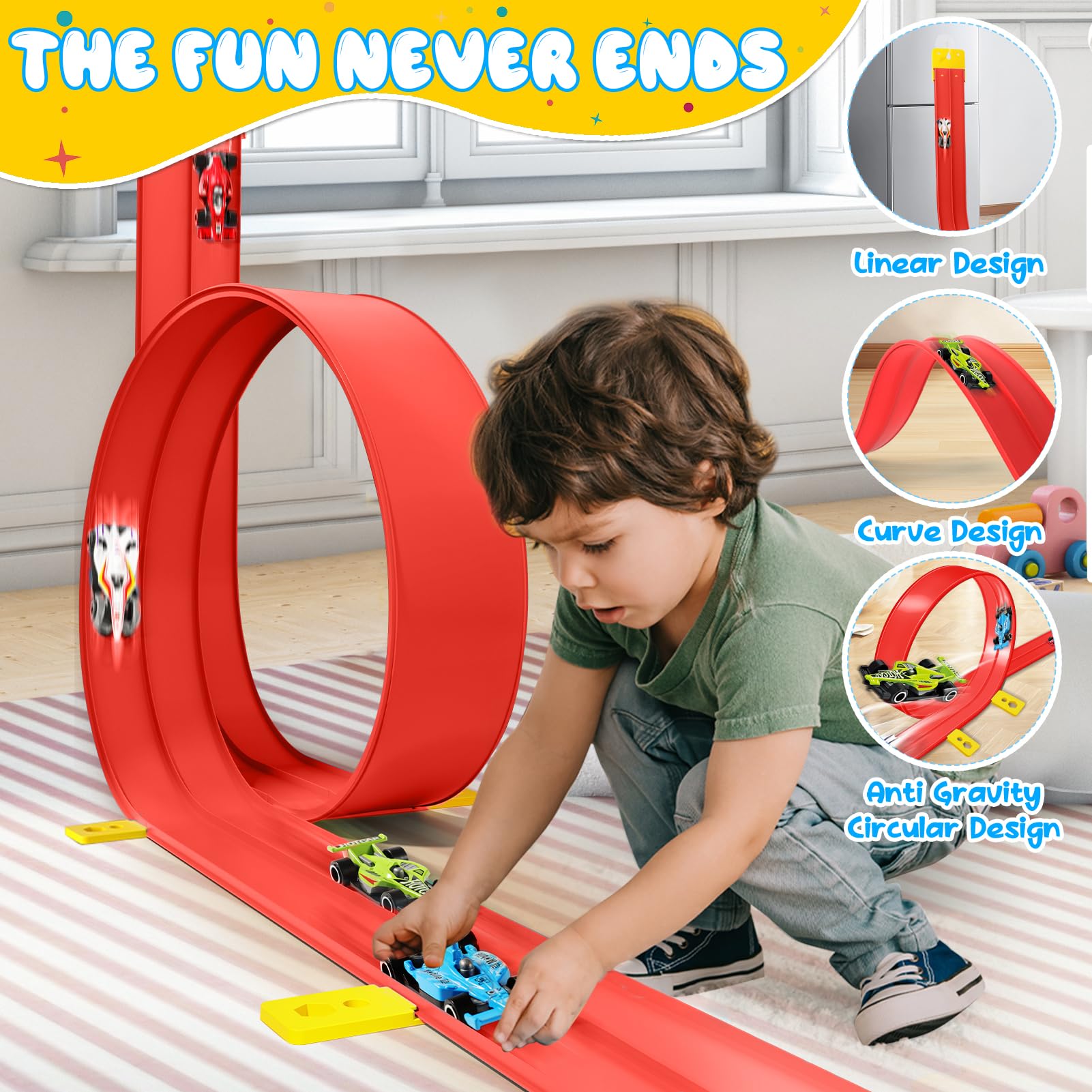 Wdmiya race track on table showing quick table-top play