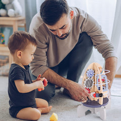 Wdmiya Space Rocket Activity Cube compact design is travel-friendly for on-the-go fun.