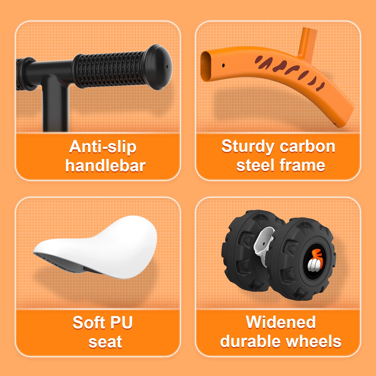 Wdmiya Tiger balance bike light weight design enables quick setup