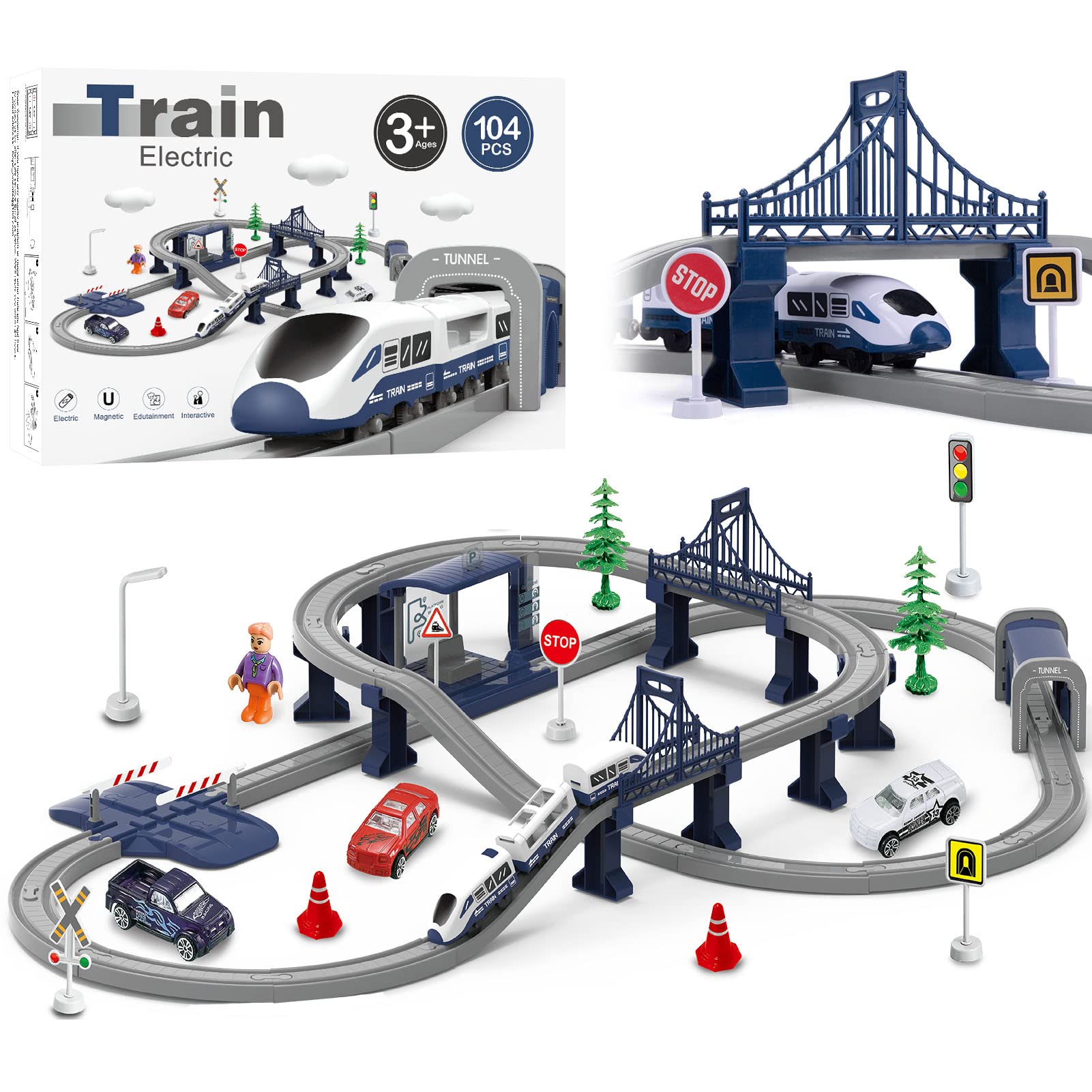 Wdmiya deluxe train on colorful tracks sparks imagination and playtime