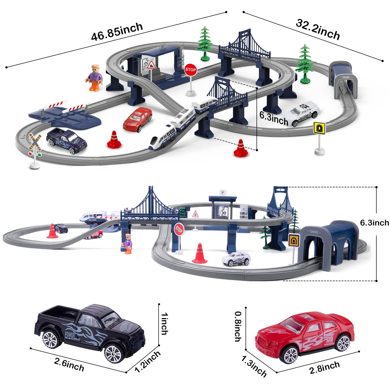 Wdmiya police car adds role-play and city scenery to train adventures