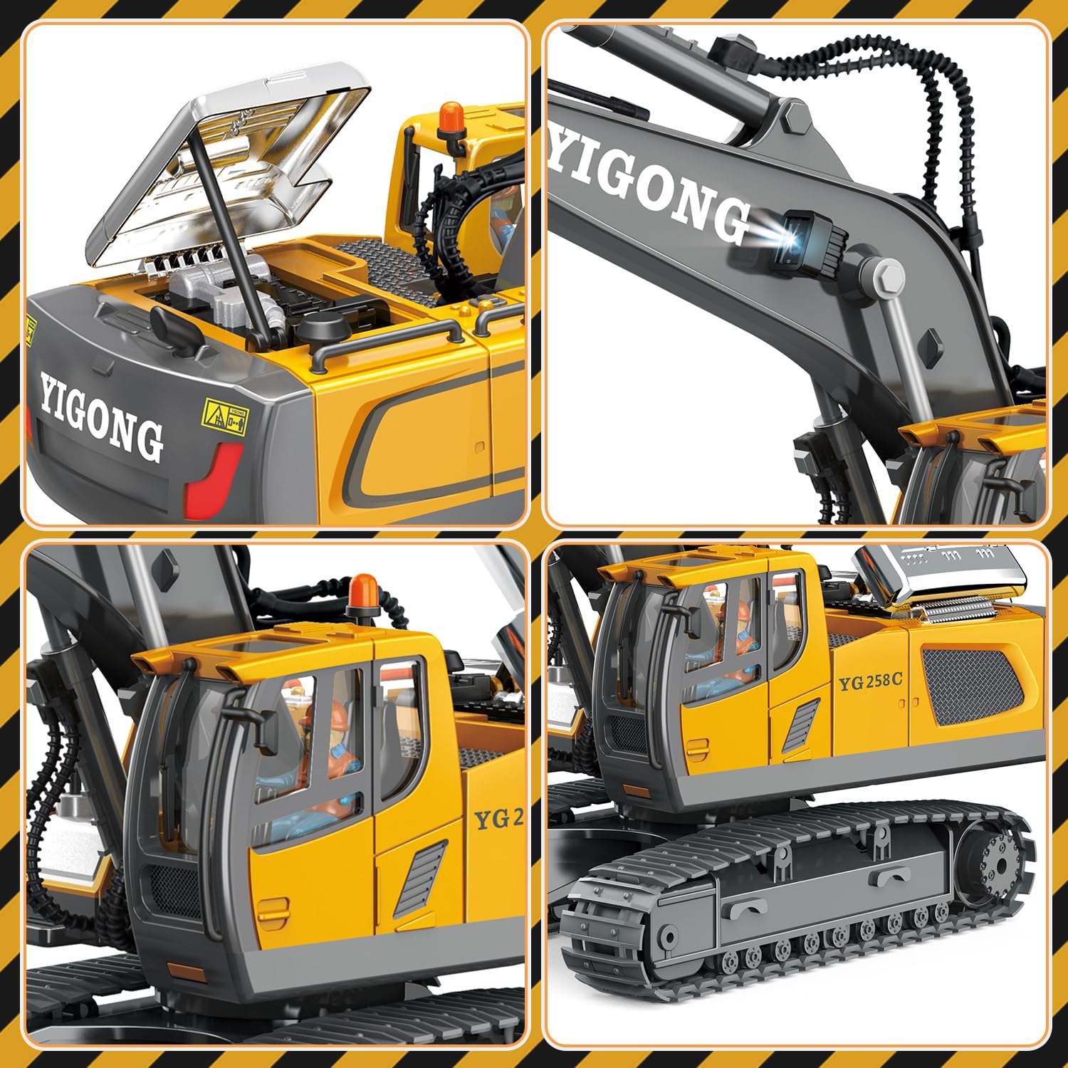Wdsexual RC bulldozer showcases robust build for outdoor use.