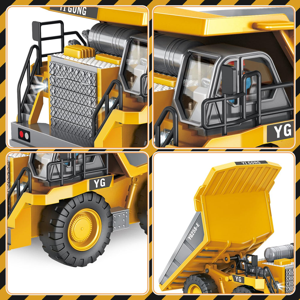 Wdsexual 7-channel dump truck highlights versatile control during playtime.