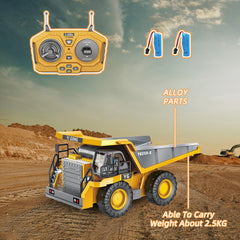 Wdsexual RC dump truck in action on a play surface.