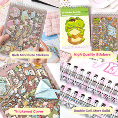 WDXIUE journaling stickers in use for desk decor and projects.