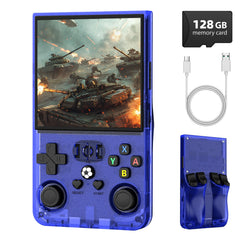 WDYQJE R36MAX front view, compact retro handheld for on the go gaming