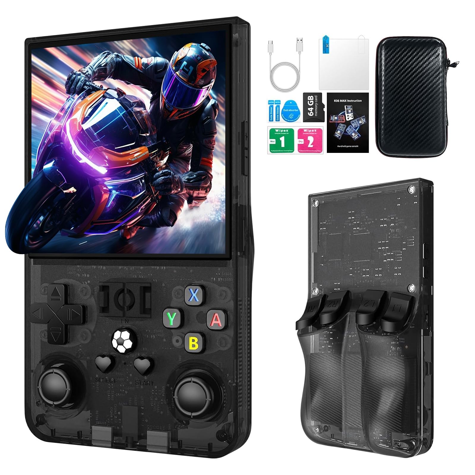 WDYQJE R36MAX with IPS 4-inch screen for crisp retro graphics on the go