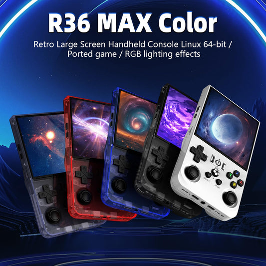 WDYQJE R36MAX screen closeup, crisp 4.0 inch IPS visuals for immersive play