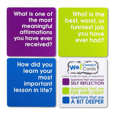 We! Connect Cards purple set inviting self-reflection during workshops