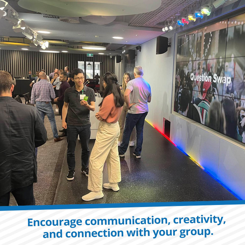 Group using We! Connect Cards in a live session to share insights
