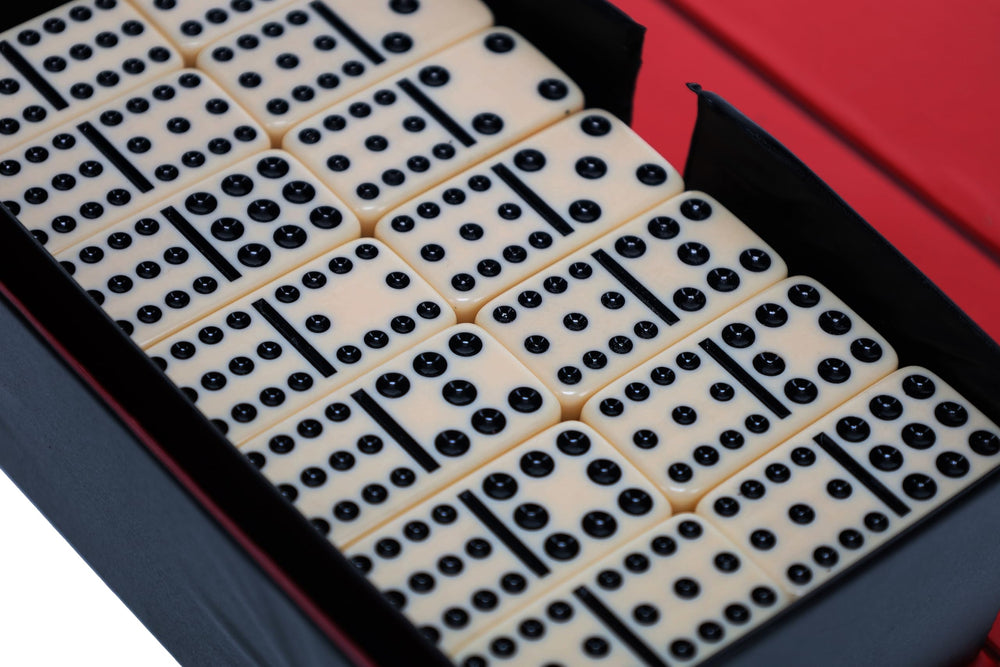Close-up of domino tiles showing smooth surfaces