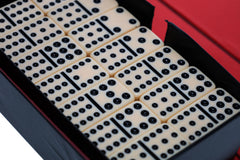 Close-up of domino tiles showing smooth surfaces