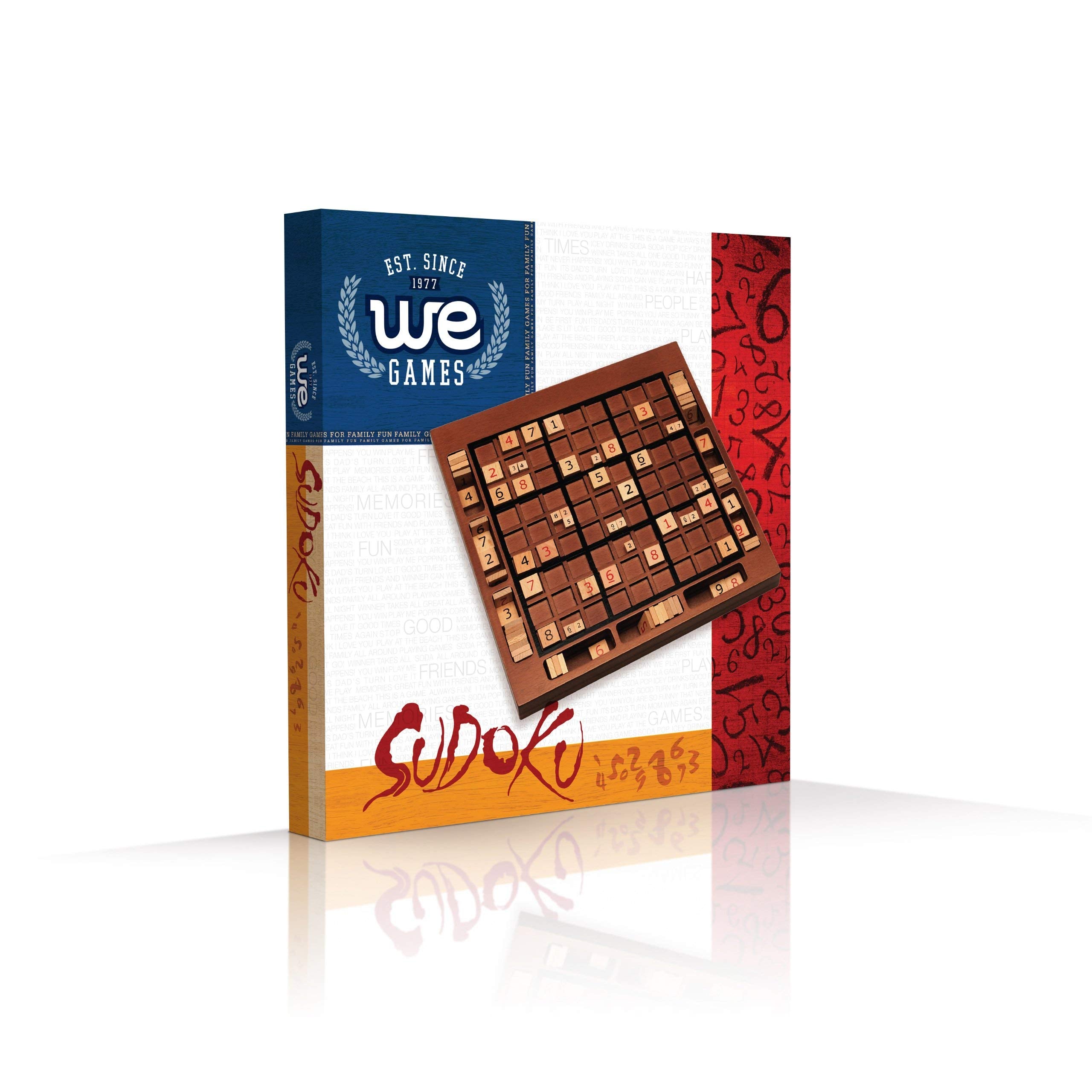WE Games gift-ready wooden Sudoku board ideal for brain-boosting gifts