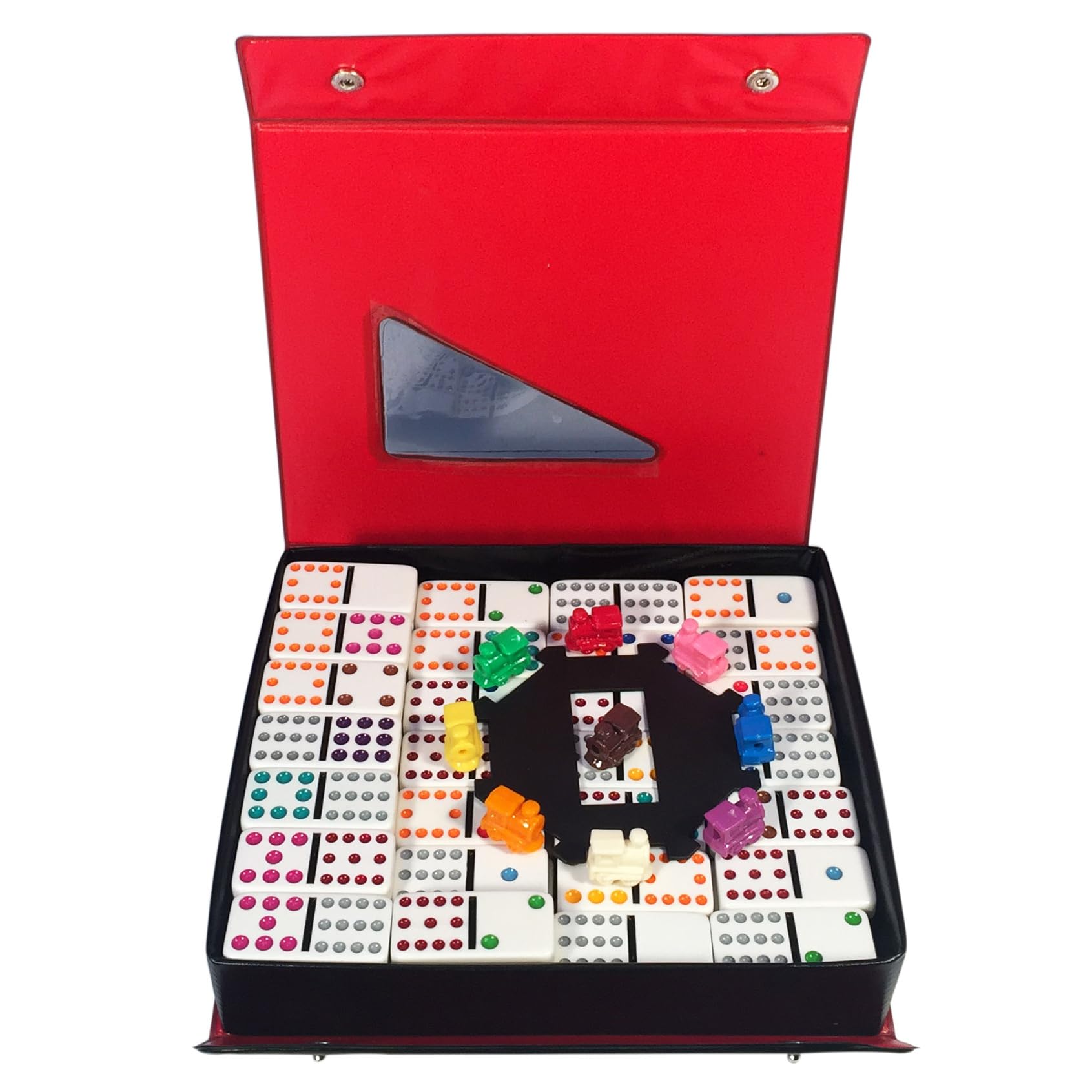 WE Games Mexican Train dominoes ivory tiles for family game night