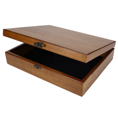 WE Games old world box with brass latch, elegant storage for jewelry and keepsakes.