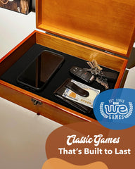 WE Games Old World box cherrywood finish offers warm vintage appeal and style.