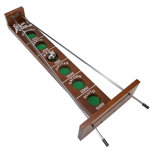 WE Games Shoot The Moon board top view, nostalgic family game night appeal.