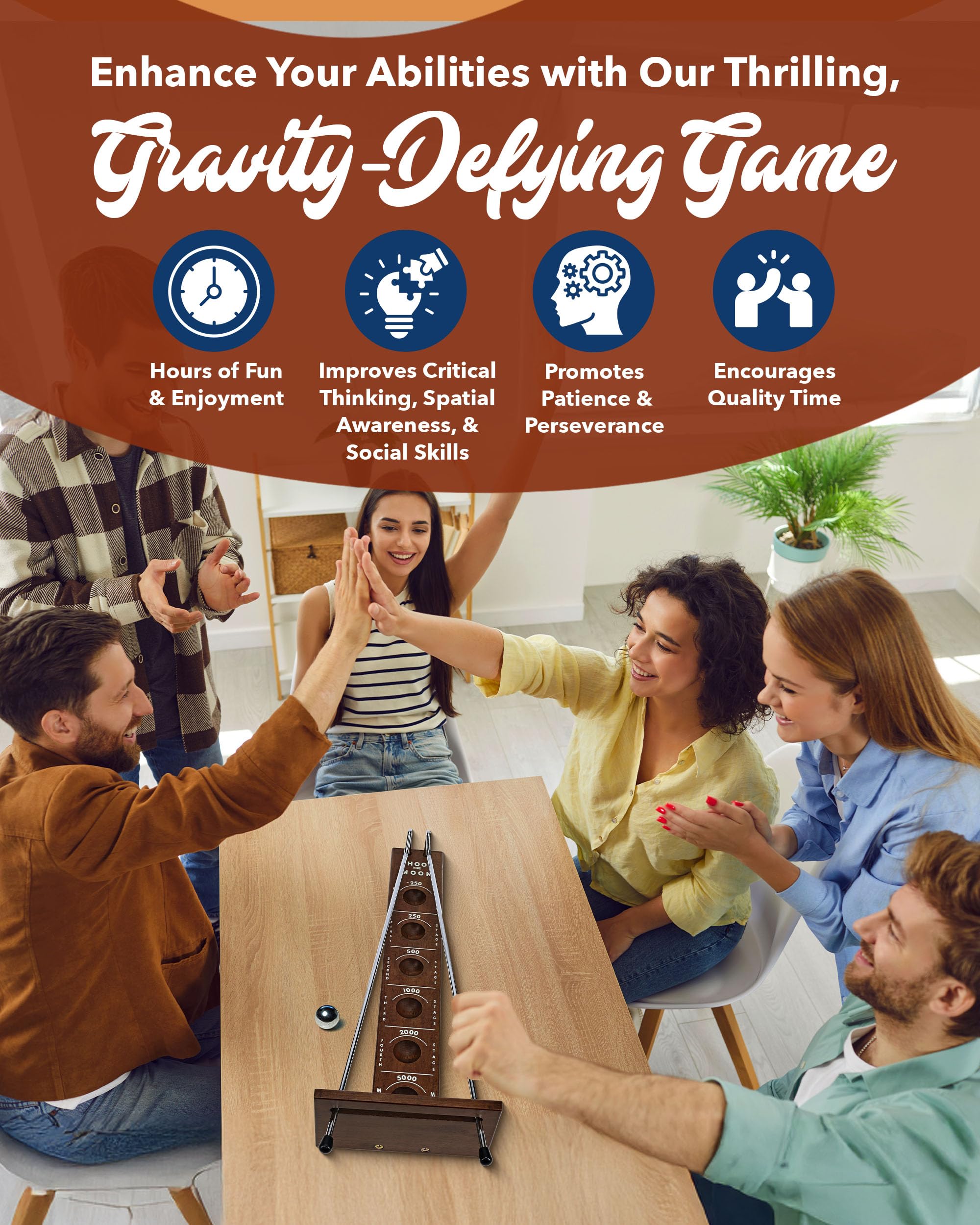 WE Games Shoot the Moon game room display invites social nights with retro charm