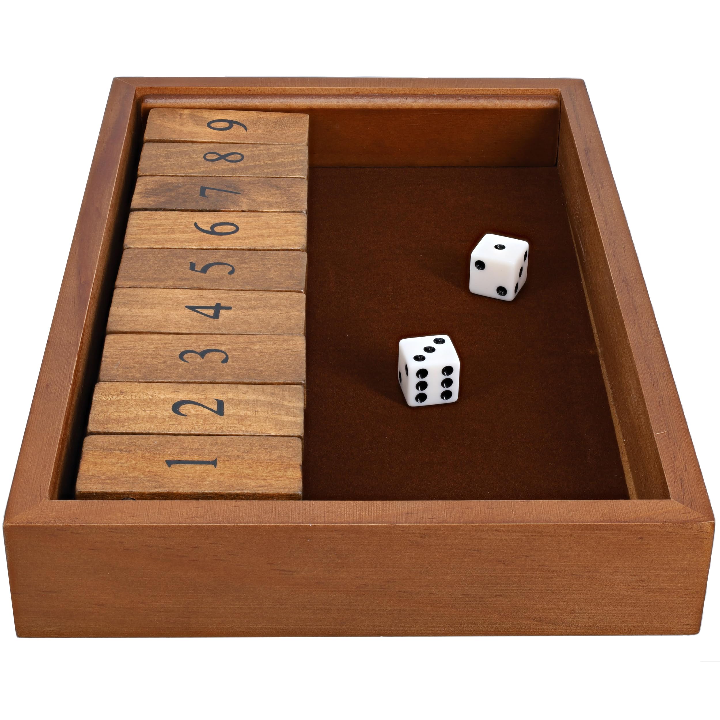 WE Games Shut The Box instruction sheet included for easy learning.
