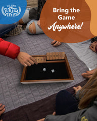 WE Games wooden grain detail in a classic design