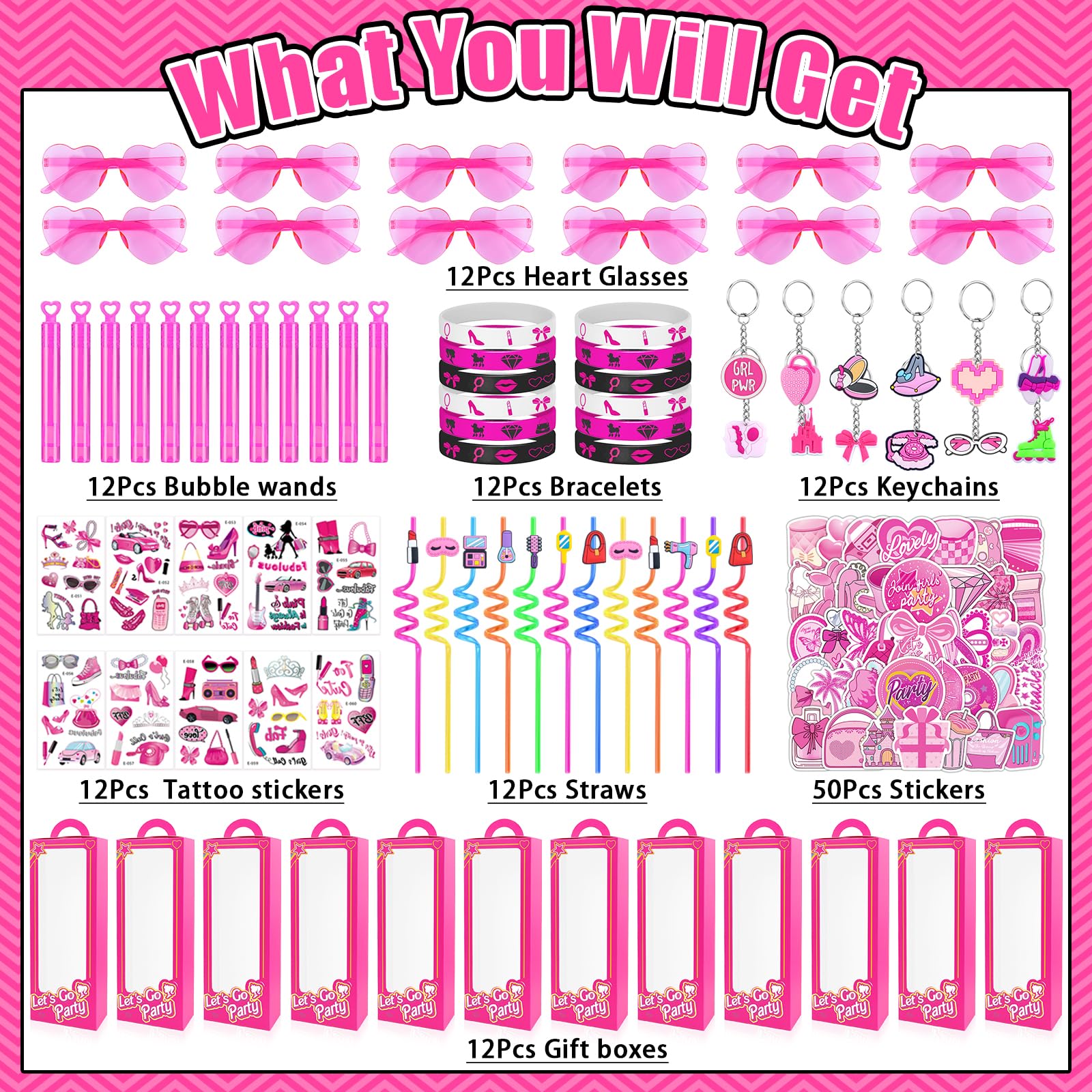 We1stdsee 132pcs pink straws ideal for festive drinks.