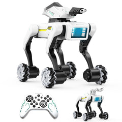 WEACFUS 3-in-1 robot dog in battle bot mode with cannon for imaginative play