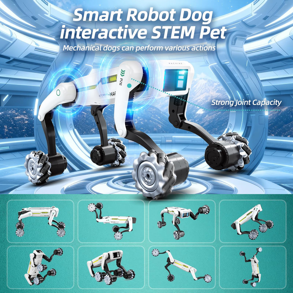 WEACFUS Smart Robot Dog performs 360-degree movement for versatile indoor fun.