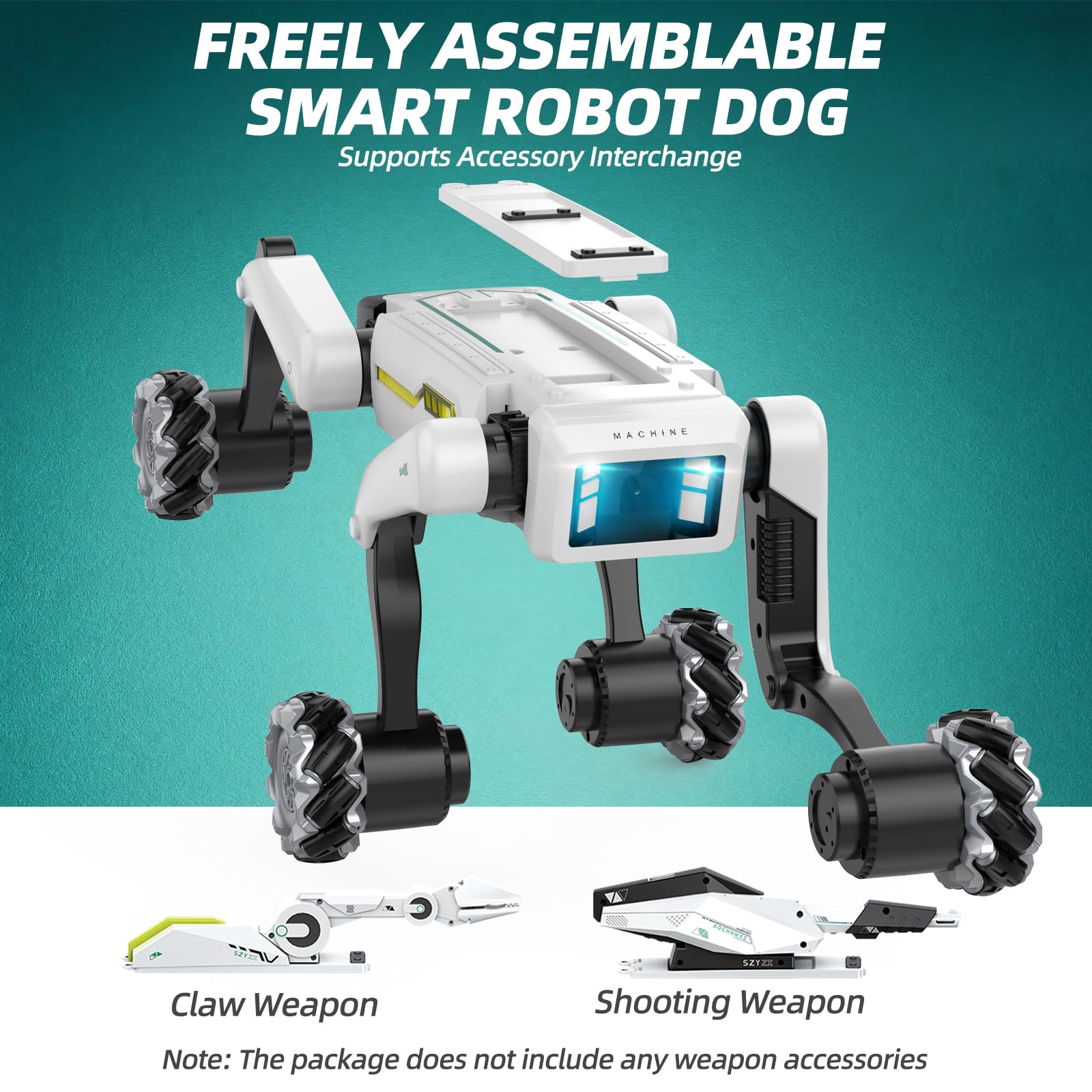 WEACFUS Smart Robot Dog with programming interface for custom moves.
