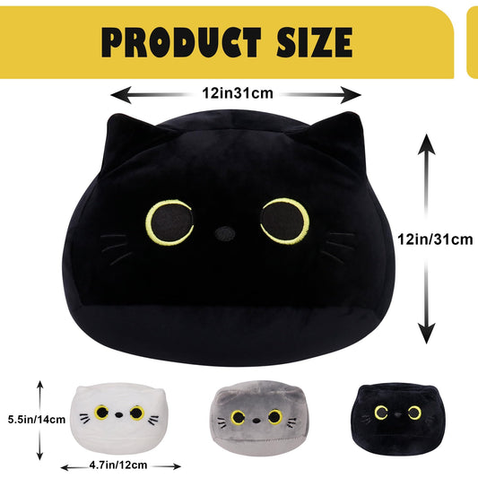 WeBingo black cat babies back zipper reveals three cuddly companions