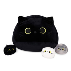 WeBingo giant black cat pillow for cozy lounging