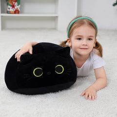 WeBingo Black Cat Plush arrives vacuum packed, quickly fluffs back.