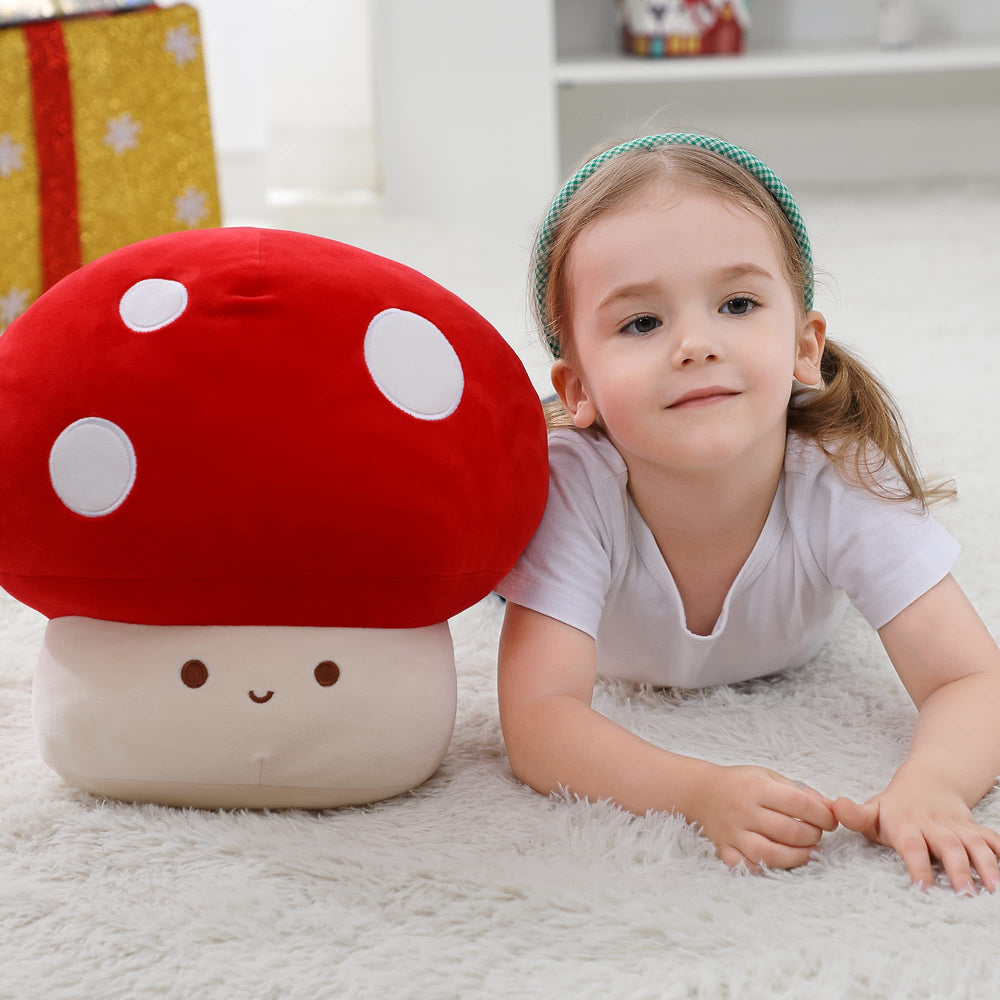Webingo Mushroom Plush Big Eyes—cute focal point for kids' rooms