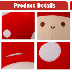 WeBingo mushroom plush as travel companion for car and trips.