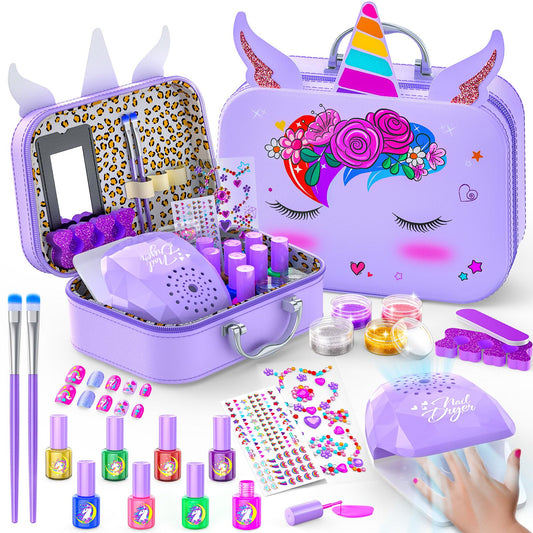 Websonaw kids nail polish kit with eight polishes for creative at-home nail art.