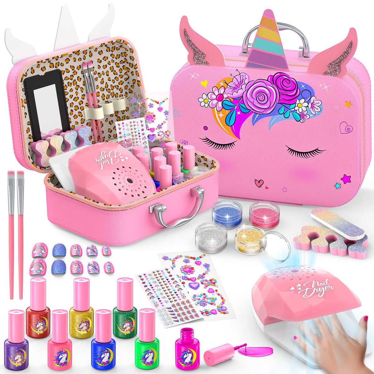 Websonaw kids nail polish kit contents for beginner nail art at home