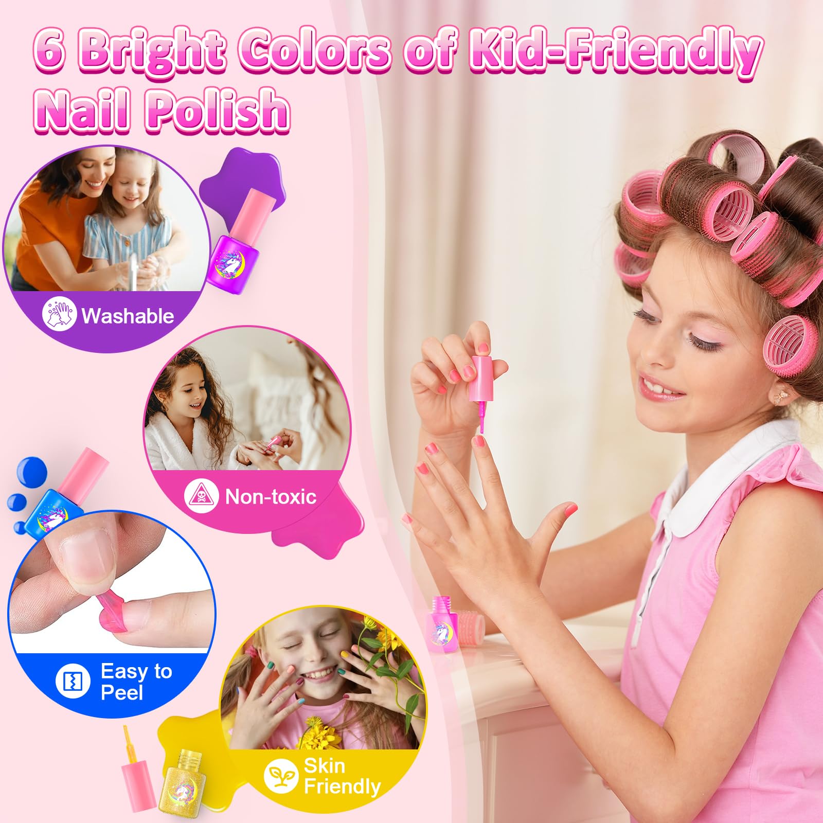 Websonaw nail dryer for kids delivers quick room-temperature drying in about 20 seconds.