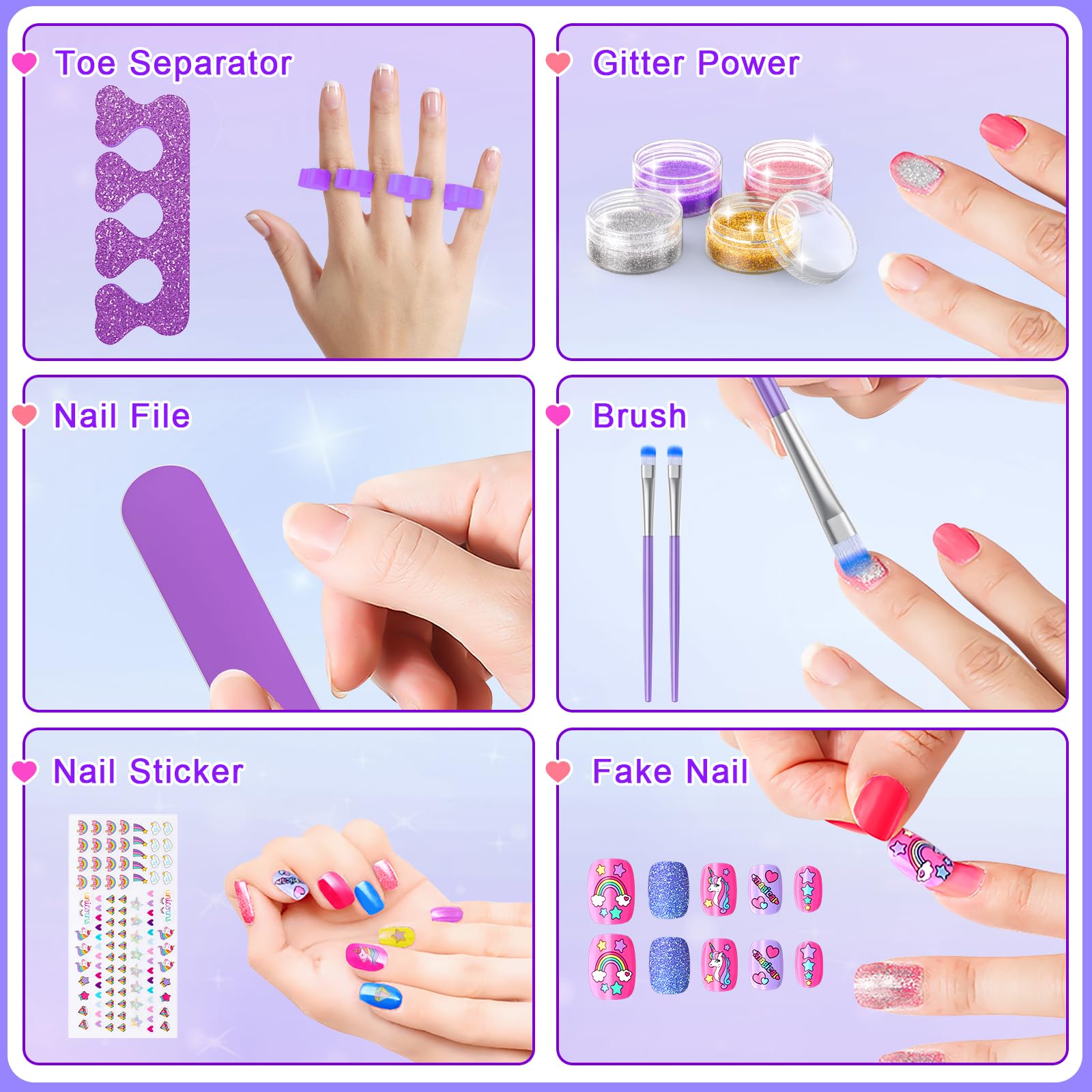 Websonaw peelable water-based polish set for easy, mess-free play.