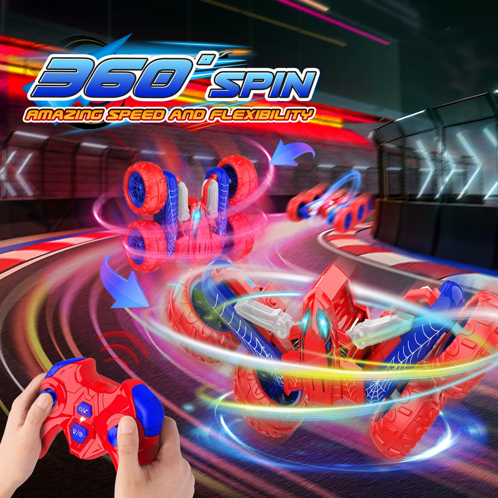 Webspidee RC car lights up for day and night play.