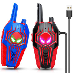 Webspidee rechargeable walkie talkies front view showing durable, kid-friendly design.