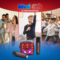 Two wireless microphones included for duet singing adventures