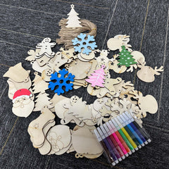 WeCraftool gingerbread man wood slice ornament for kids crafts.