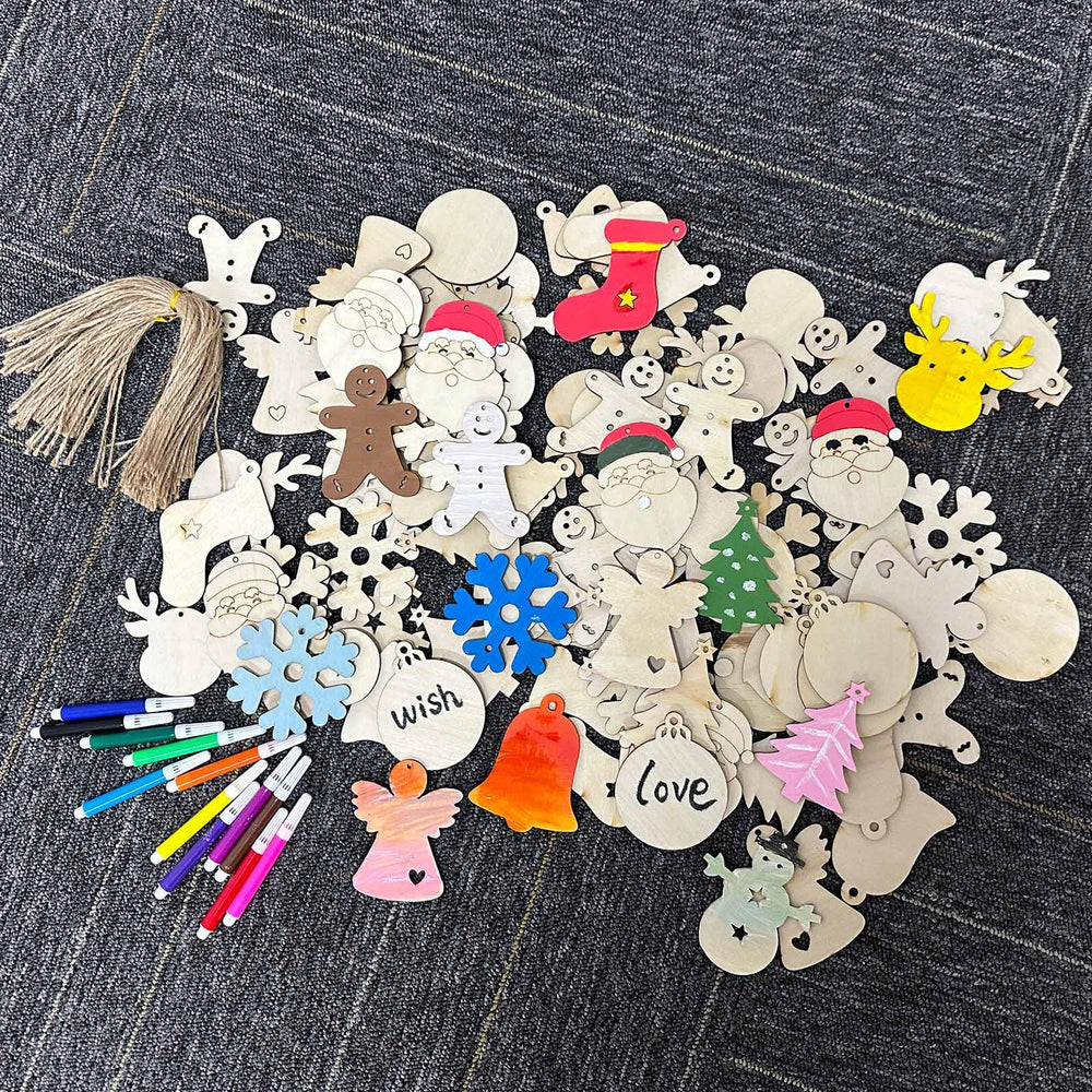 WeCraftool reindeer wood slice ornament adds festive charm.