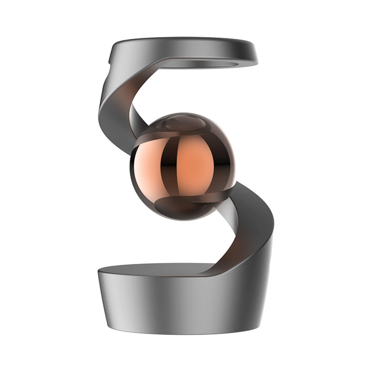 Wecsv balance desk toy with gray rose-gold ball on a spiral frame for focus.